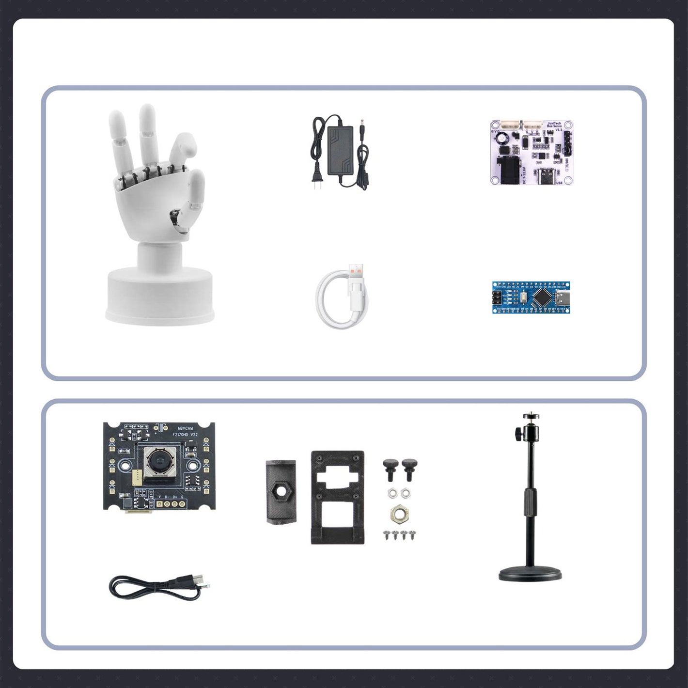 8DOF Amazing Hand AI Dexterous Robotic Hand Visual Gesture Recognition for Lerobot Training