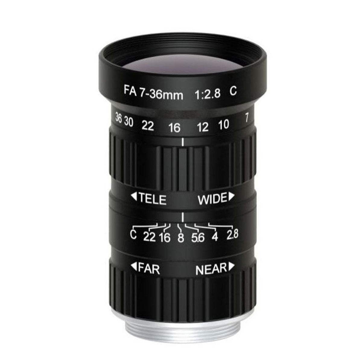 6MP 7-36MM F2.8 Wide Aperture Industrial Camera Vari-focal Lens Manual Zooming Lens with C-Mount