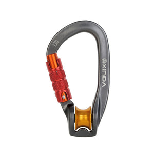 XINDA XD-Q9755 Aluminum Alloy Outdoor Pulley Carabiner 20KN Rock Climbing Safety Buckle Hook
