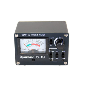 HamGeek SW-112HF 1.5-60MHz Portable Shortwave Standing Wave Meter 0-120W RF VSWR & Power Meter for Walkie Talkies