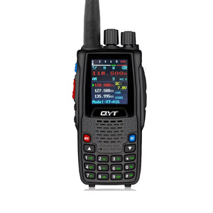 QYT KT-A16 AM Radio Transceiver 118.000-136.999MHz 6W 200-Channel Walkie Talkie with 1.77-Inch TFT Color Screen