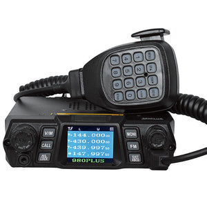 QYT-980 Plus 75W High Power UV Dual Band Car-mounted Transceiver 136-174MHz/400-480MHz with Handheld Mic
