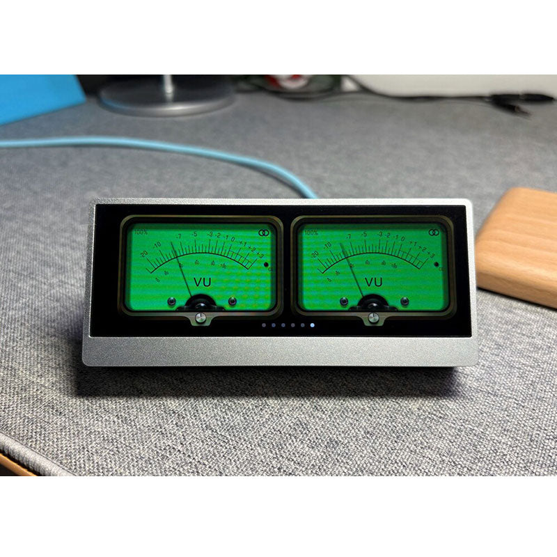AK TECHNOLOGY AK-METER-46 Simulation Pointer VU Level Meter Music Audio Spectrum Display Clock with 4.6-Inch Touch Screen