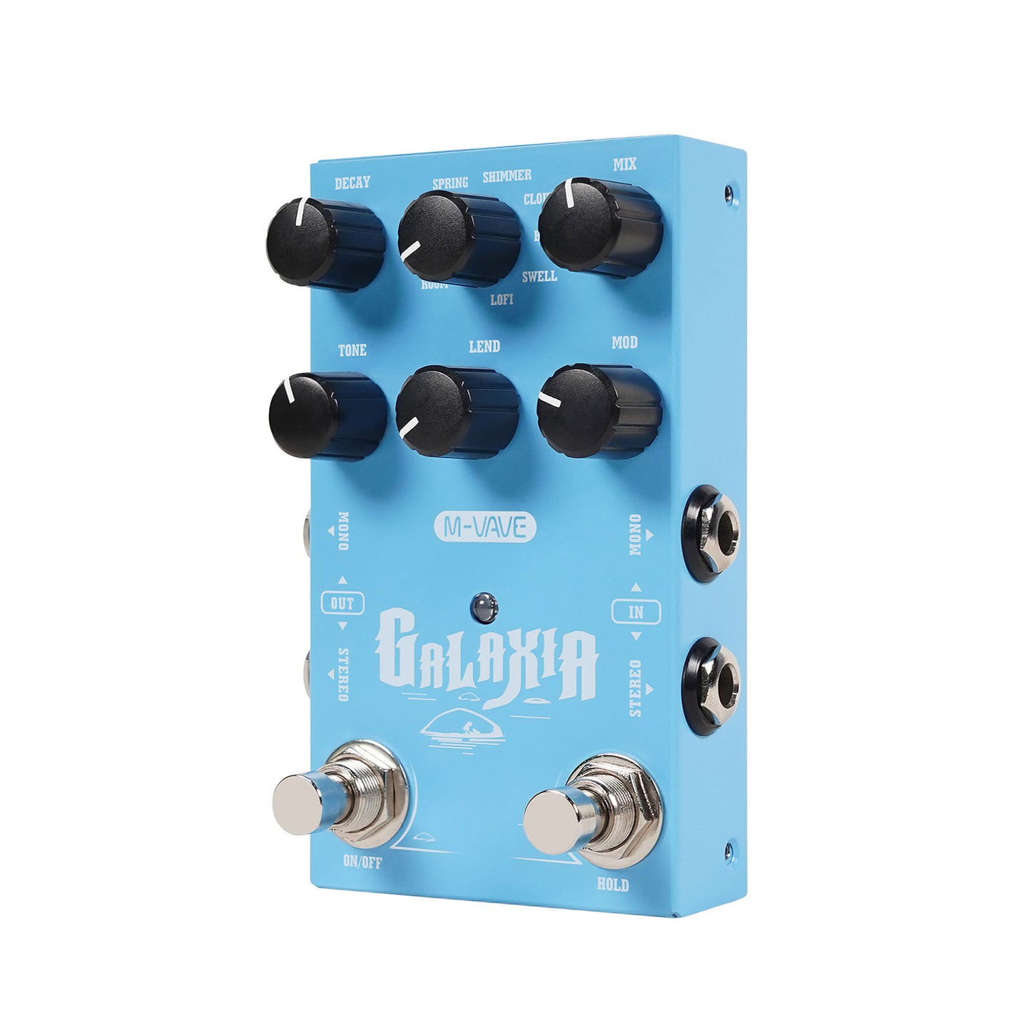 M-VAVE GALAXIA Digital Stereo Delay Pedal 9 Reverb Algorithms Electric Guitar Effects Pedal Freeze Module