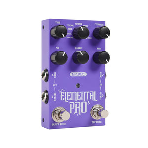 M-VAVE ELEMENTAL PRO Stereo Digital Modeling Delay Effect Pedal Dual Channel Guitar Effects Pedal