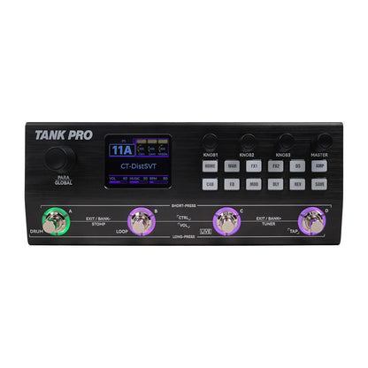 M-VAVE TANK-PRO Guitar/Bass Multifunctional Effects Pedal AI Neural Network Modeling with 120 Preset Tones
