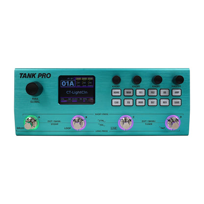 M-VAVE TANK-PRO Guitar/Bass Multifunctional Effects Pedal AI Neural Network Modeling with 120 Preset Tones
