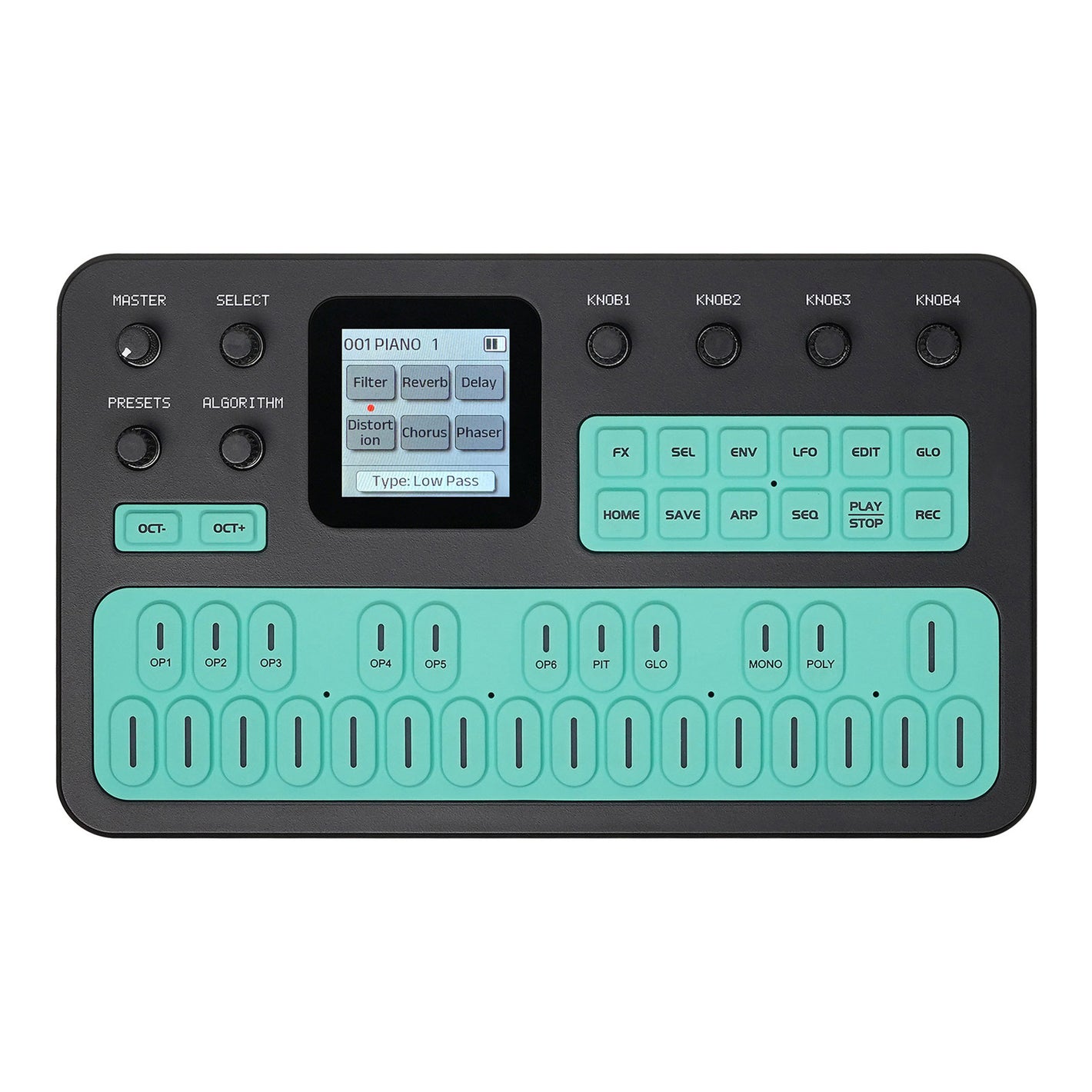 M-VAVE FM-1 Portable Audio FM Synthesizer 3-Channel MIDI Built-in 6 Effects 3.5mm Stereo Output