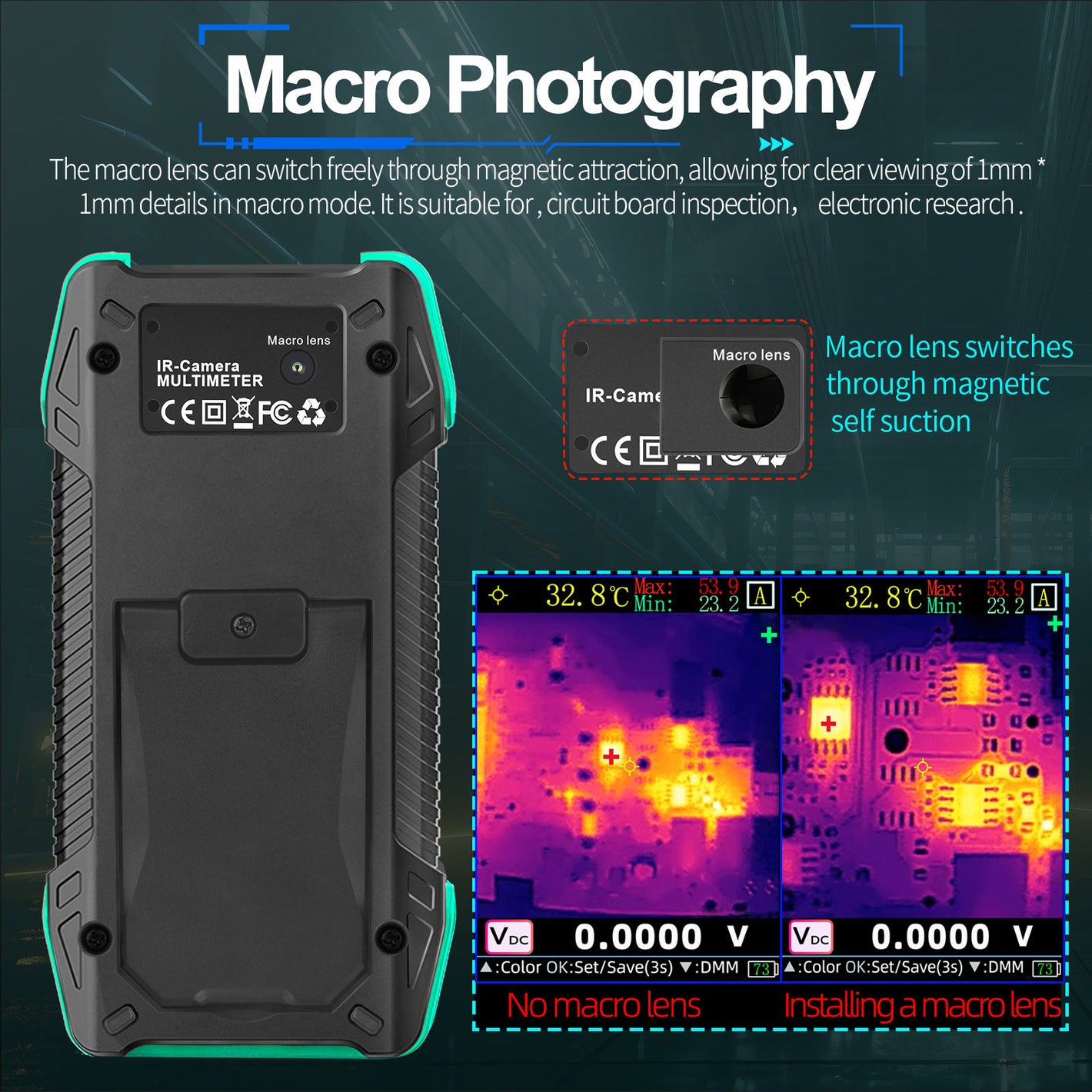 TOOLTOP ET34C Thermal Imager High Precision Infrared Thermal Imaging Instrument 240x240 with 3.2-Inch Color Screen