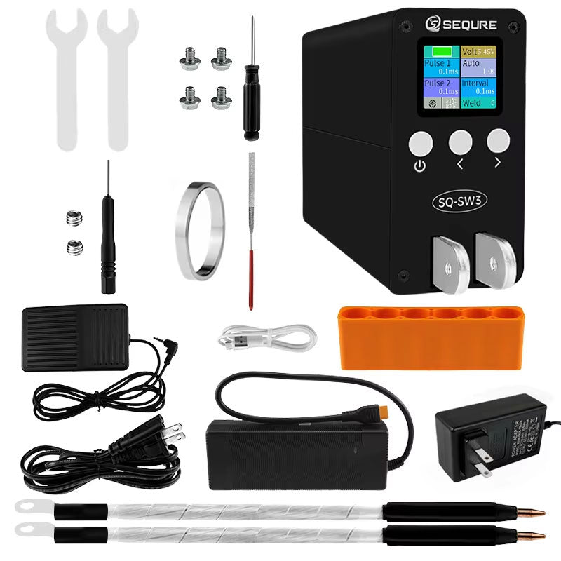 SEQURE SQ-SW3 2500A Capacitor Energy Storage Spot Welder for 18650 and 21700 Batteries