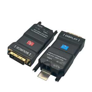 1920x1200 Mini DVI Fiber Extender 2K 60Hz Fiber Optic Transceiver for Single-mode Dual-Fiber Cables