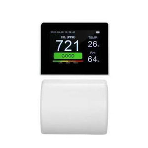 K6-E 5-In-1 CO2 Monitor Indoor Air Quality Detector Temperature Humidity Meter with Black Screen