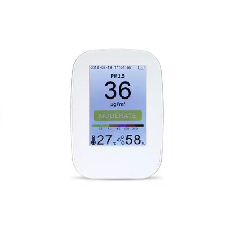 D9-H Air Quality Monitor PM2.5 Detector Temperature Humidity Meter TVOC HCHO CO2 Sensor 3000mAh Battery