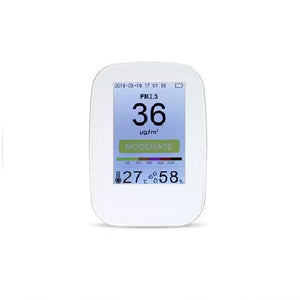 D9-H Air Quality Monitor PM2.5 Detector Temperature Humidity Meter TVOC HCHO CO2 Sensor 3000mAh Battery