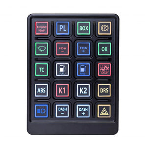 Simplayer Panel Apex-2 PA2 Sim Racing Button Box with RGB Backlit Buttons and Label Stickers