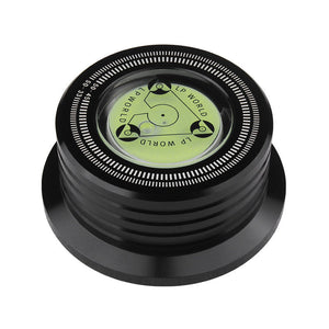 YYAUDIO LP Vinyl Record Clamp Aluminum Alloy Turntable Weight Level Meter (Black/Silver)