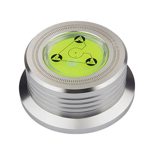 YYAUDIO LP Vinyl Record Clamp Aluminum Alloy Turntable Weight Level Meter (Black/Silver)