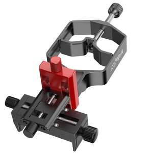 TeSeek XYZ 3-Axis Metal Mobile Phone Holder Adapter Cellphone Clip for Astronomical Telescopes/Bird Watching