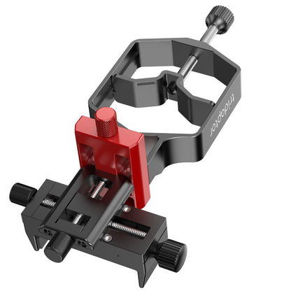 TeSeek XYZ 3-Axis Metal Mobile Phone Holder Adapter Cellphone Clip for Astronomical Telescopes/Bird Watching