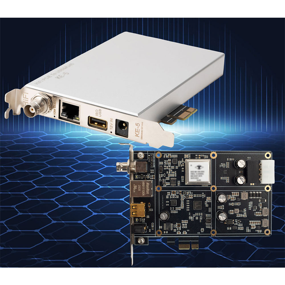 KE-5 PC HiFi PCIE Audio PCIE to USB Card Network Card Pure Power Supply Electrical Isolation Digital Streaming