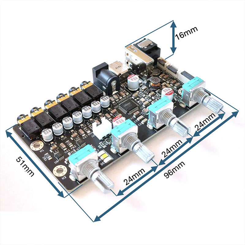 7-Channel DSP Preamplifier Tuning Board Computer Cellphone Bluetooth Wireless Tuning Independent 15-Band EQ