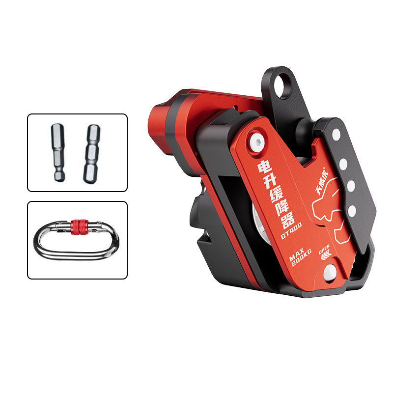 GT-400 Lightweight Portable Electric Lift Descender Multifunctional Rock Climbing Lift Retarder 200KG Load Capacity