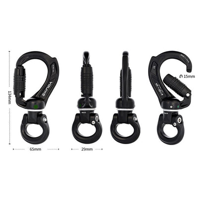 XINDA HH-8658 Outdoor Automatic Carabiner with Detachable Universal Joint 26KN Rock Climbing Carabiner