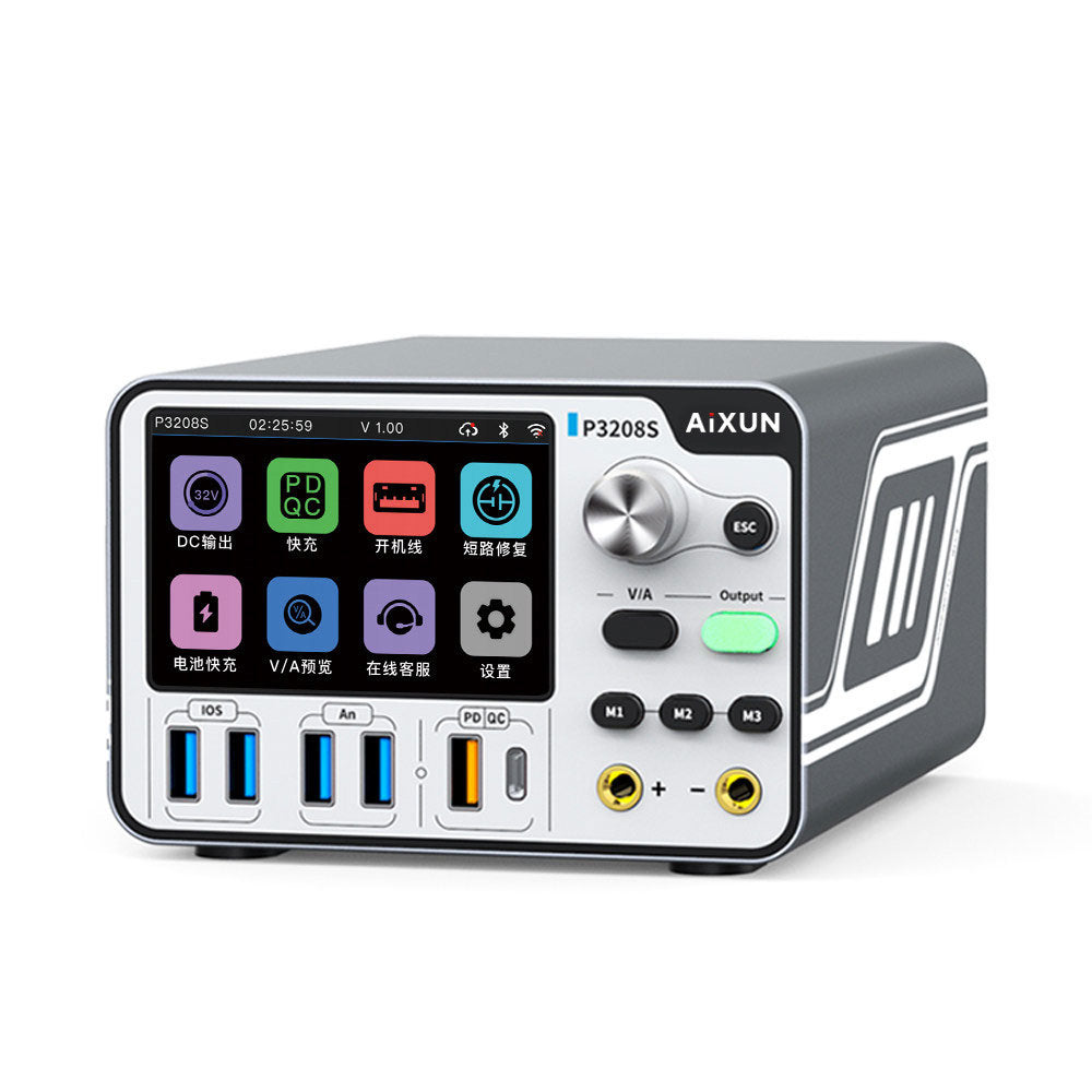 AiXun P3208S Smart Adjustable DC Regulated Power Supply 300W 0-32V/0-15A for IOS/Android Cellphones Repair