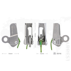 XINDA Stainless Steel Outdoor Fall Arrester Rock Climbing Protector 100KG Load for 10.5-16MM Rope