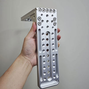 TeSeek Aluminum Alloy Heavy-duty L-Shaped Mount 180X250MM Astronomical Gimbal Bracket for Telescopes and Equatorial Mounts