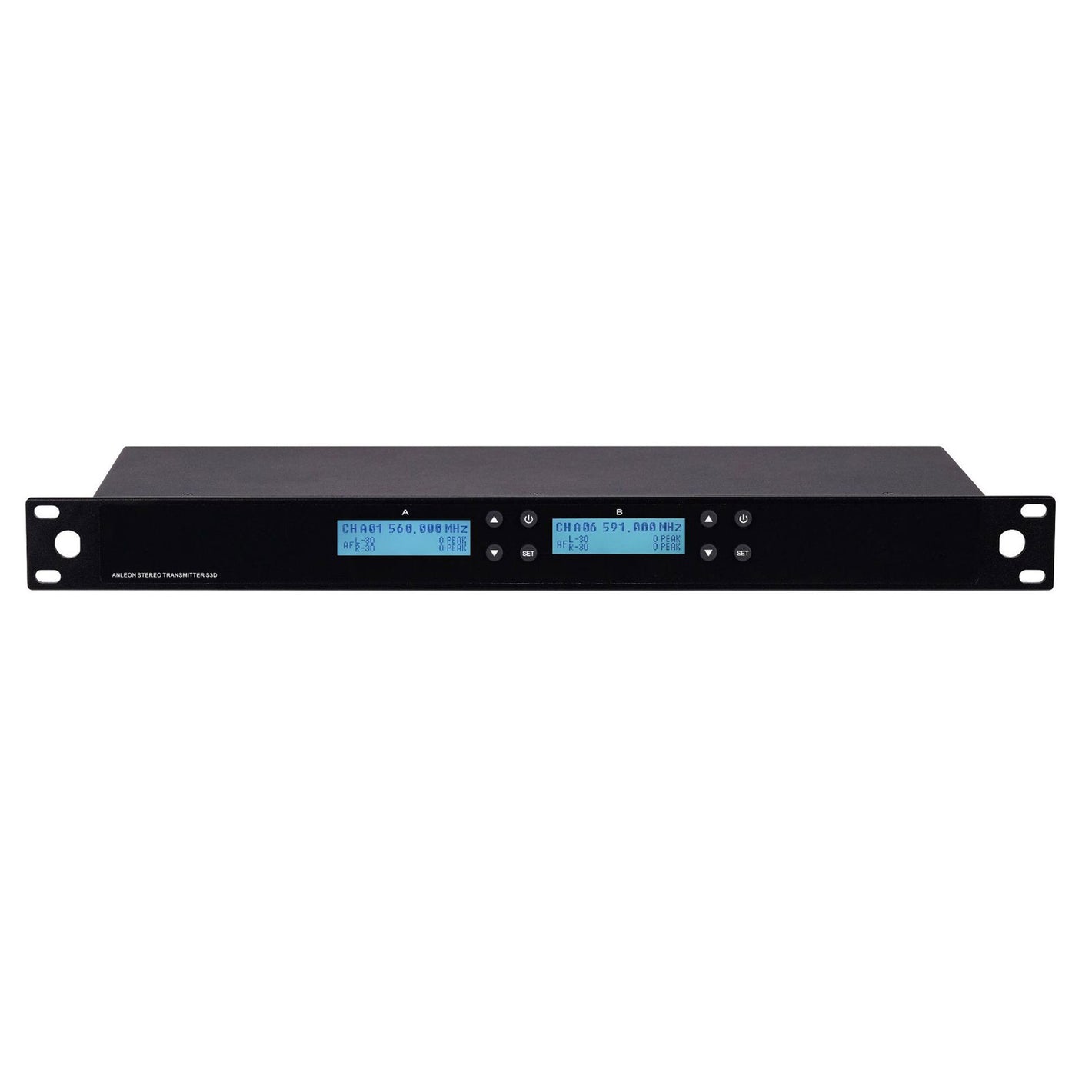 ANLEON S3D Professional Dual Channel 1U Wireless Stereo In-Ear Monitor System Transmitter 24-Bit/48kHz