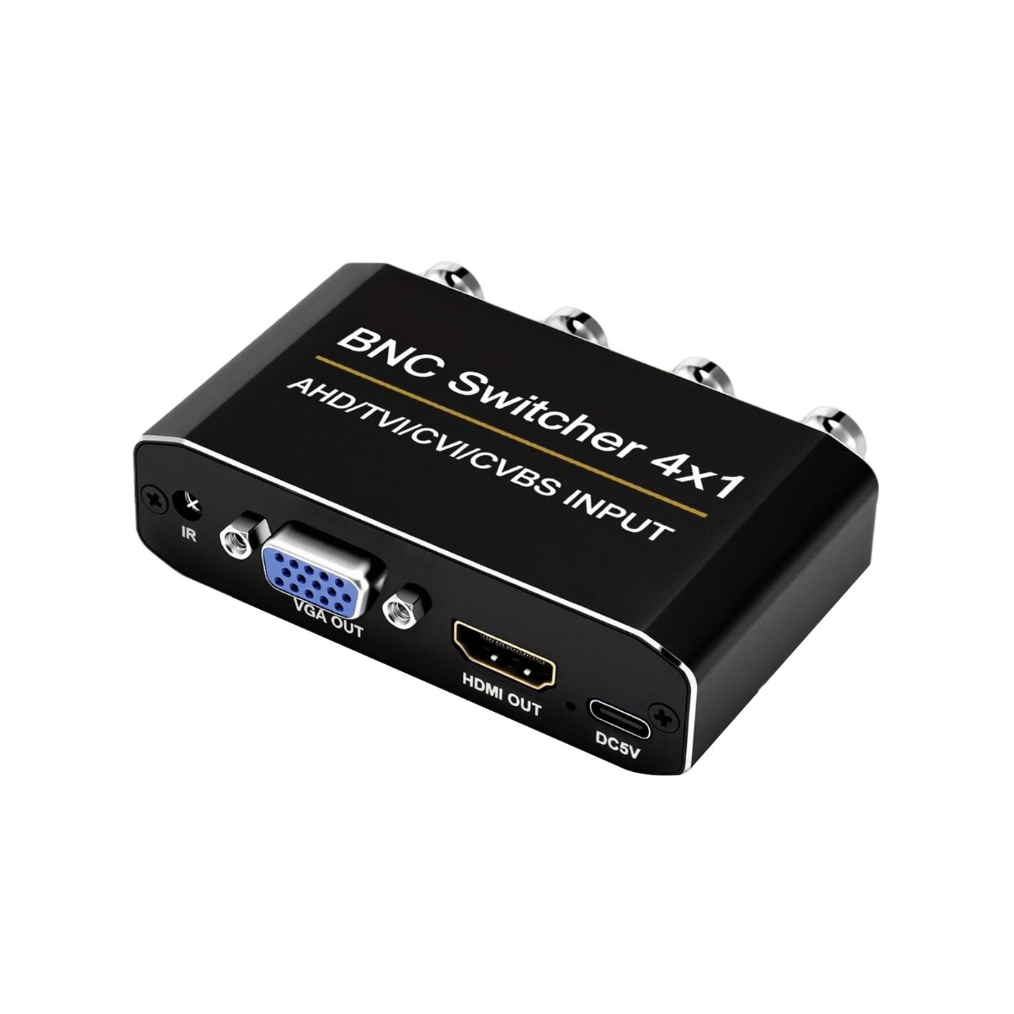 NK-H42 4-IN 1-OUT BNC Video Switcher Dual Simultaneous Output Support AHD/TVI/CVI/CVBS Signal Sources