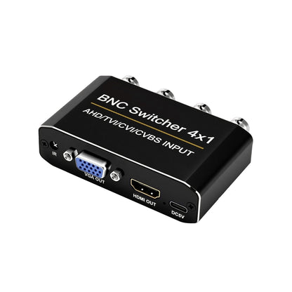 NK-H42 4-IN 1-OUT BNC Video Switcher Dual Simultaneous Output Support AHD/TVI/CVI/CVBS Signal Sources
