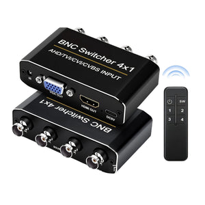 NK-H42 4-IN 1-OUT BNC Video Switcher Dual Simultaneous Output Support AHD/TVI/CVI/CVBS Signal Sources
