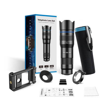 APEXEL APL-20-40X Portable Telephoto Lens Kit Full Metal HD 20-40X Zoom Lens for Cellphone Photography