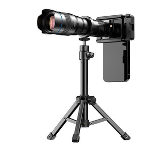 APEXEL APL-36XJJ020 Portable Telephoto Lens Kit Full Metal HD 36X Zoom Lens with Tripod for Cellphone Photography