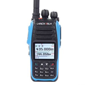 LANCHONLH HG-UV79 10W 5KM Bluetooth5.0 Walkie Talkie VHF UHF Radio Handheld Transceiver with Aviation Band