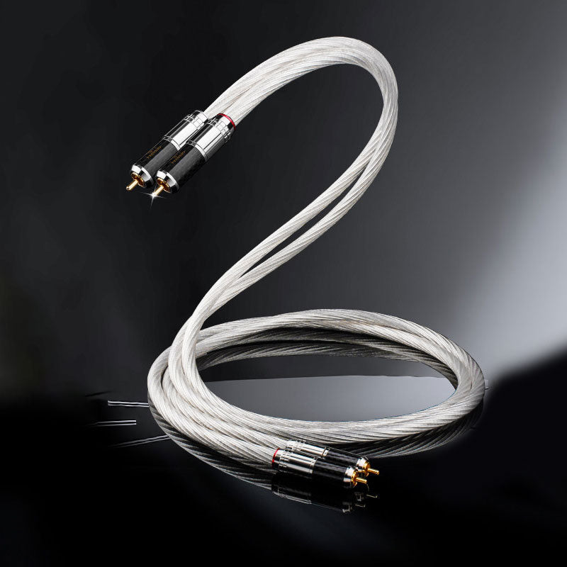 2PCS YYAUDIO 0.5-5m RCA Cable 8-Core 7N Silver-Plated Single Crystal Copper HiFi Audio Signal Cable