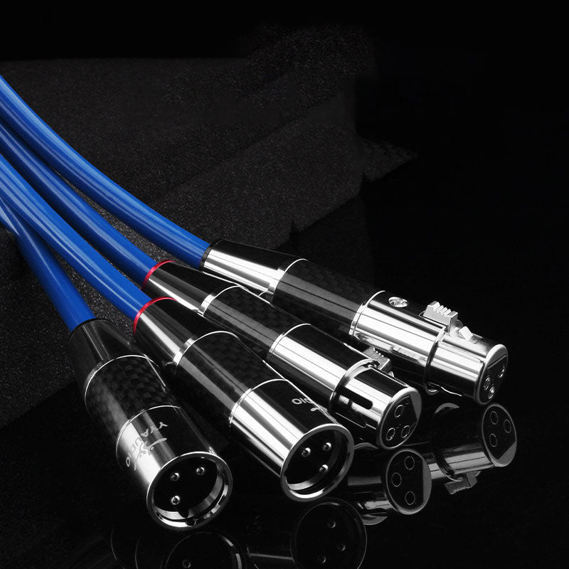 2PCS YYAUDIO 0.5-5m XLR Balanced Microphone Cable Male to Female Single Crystal Copper Conductor