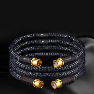 2PCS YYAUDIO XLR Cable Male to Female Single Crystal Copper + Silver Plated Single Crystal Copper