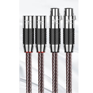 2PCS YYAUDIO XLR Microphone Cable Male to Female Single Crystal Copper Pure Silver HiFi