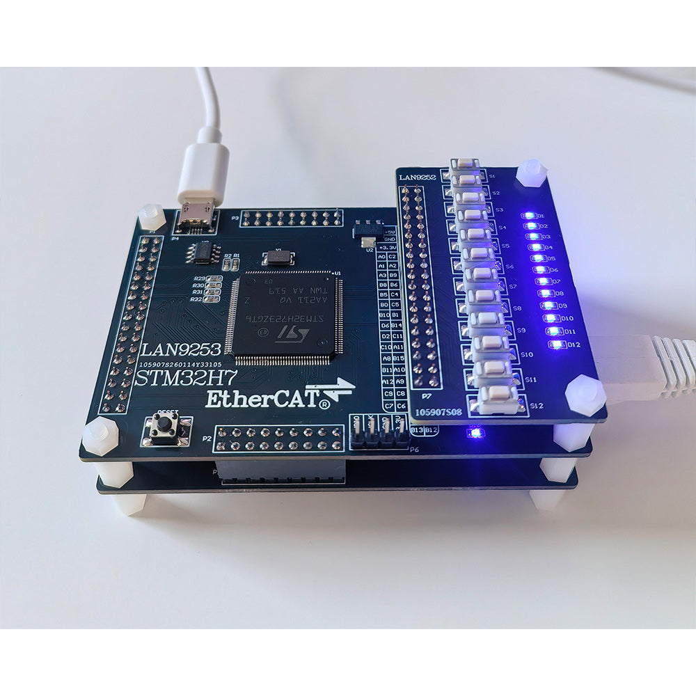 STM32H723 LAN9253 EtherCAT Slave Development Board 32IO CIA402 Controller for Industrial Automation