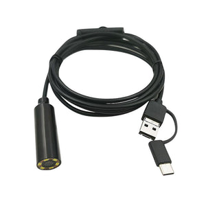4K 12MP USB Endoscope Camera 3m/5m Cable 3-in-1 Interface Borescope Inspection Tool for Pipe HVAC