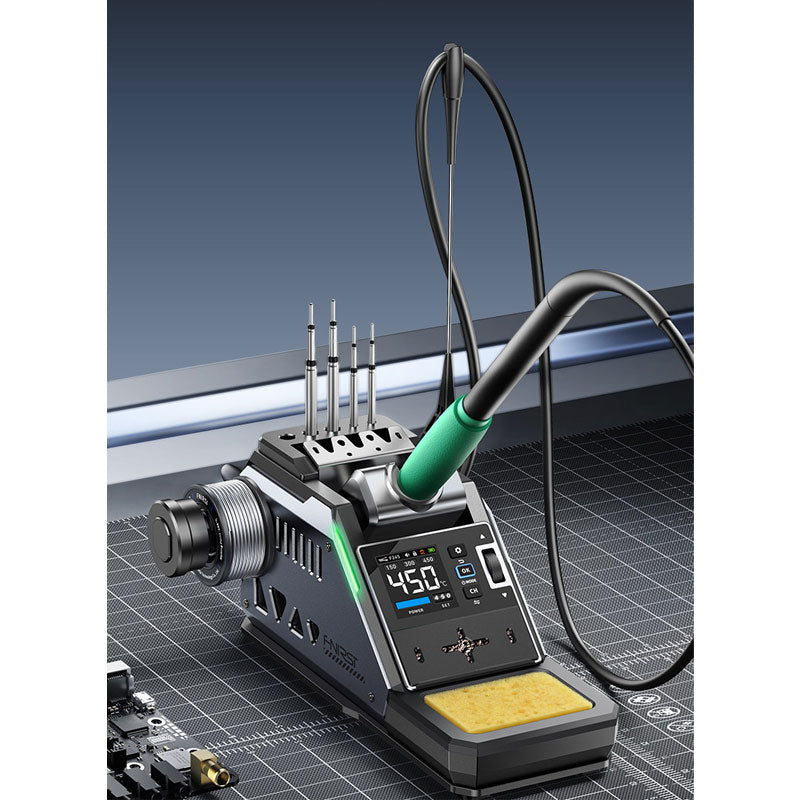 FNIRSI DWS-P2 Portable Soldering Station 100W High Power Fast Heating Soldering Iron Kit for PCB Repairing