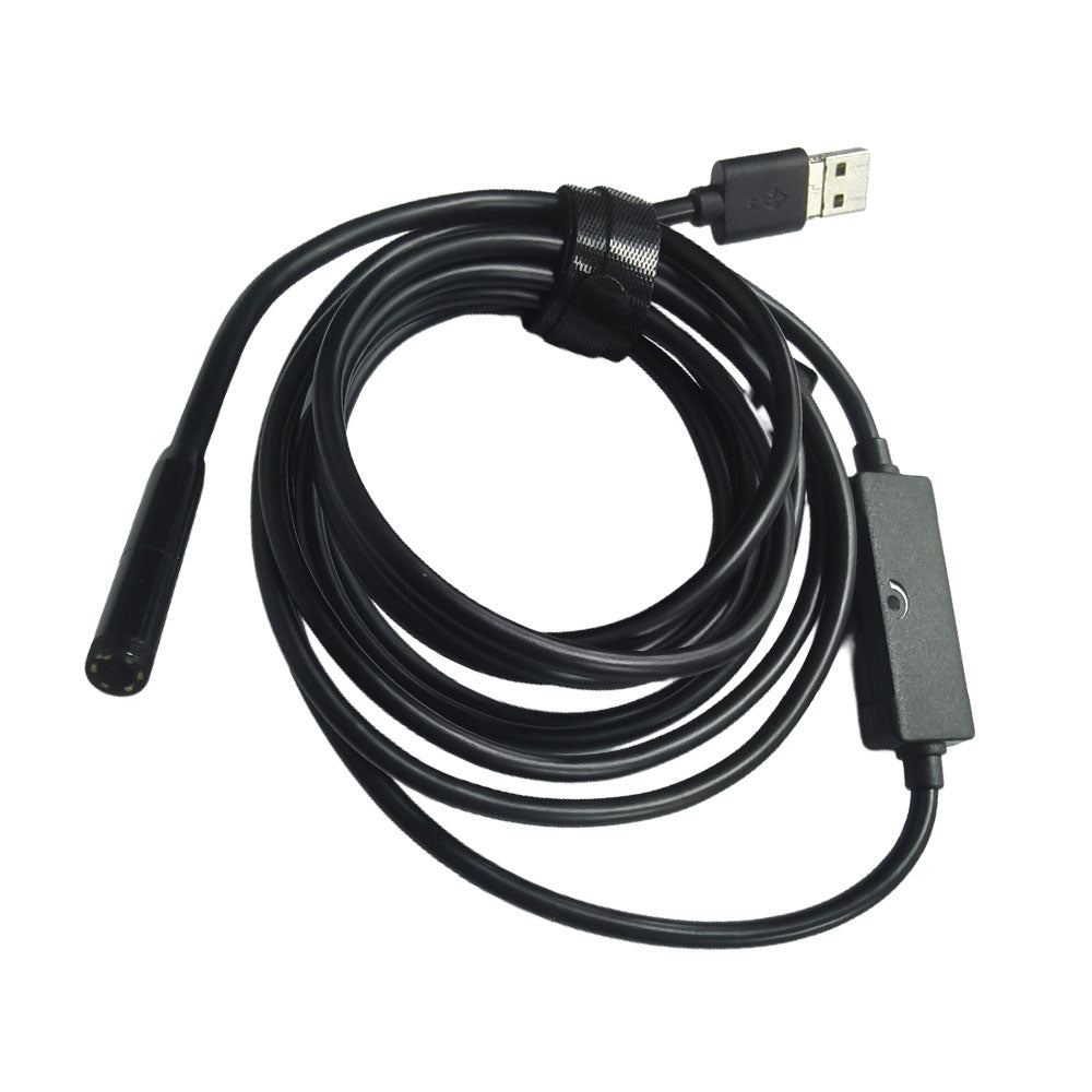 2MP Fixed/Auto Focus USB Endoscope Camera 3m Hard Cable 3-In-1 Interface Borescope Inspection Tool