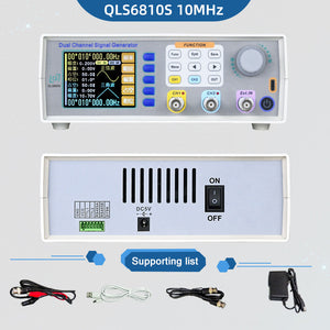 QLS6800 Series DDS Dual Channel Arbitrary Waveform Function Signal Generator 5MHz-50MHz with 2.8-inch TFT Display