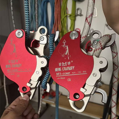M1-COMP Electric Lift Ascender 300KG Load Capacity Rock Climbing Lift Retarder Support 8-18MM Ropes