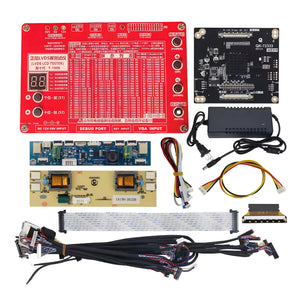 T-100S 10th Generation 3840x2160 2K 4K LVDS LCD Screen Tester LED LCD Panel Tester with 15PCS LVDS Screen Cables for TV Screens