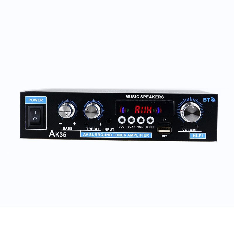 AK-35 Mini Digital Power Amplifier Bluetooth5.0 30Wx2 2-Channel HiFi Stereo AV Surround Tuner Amplifier