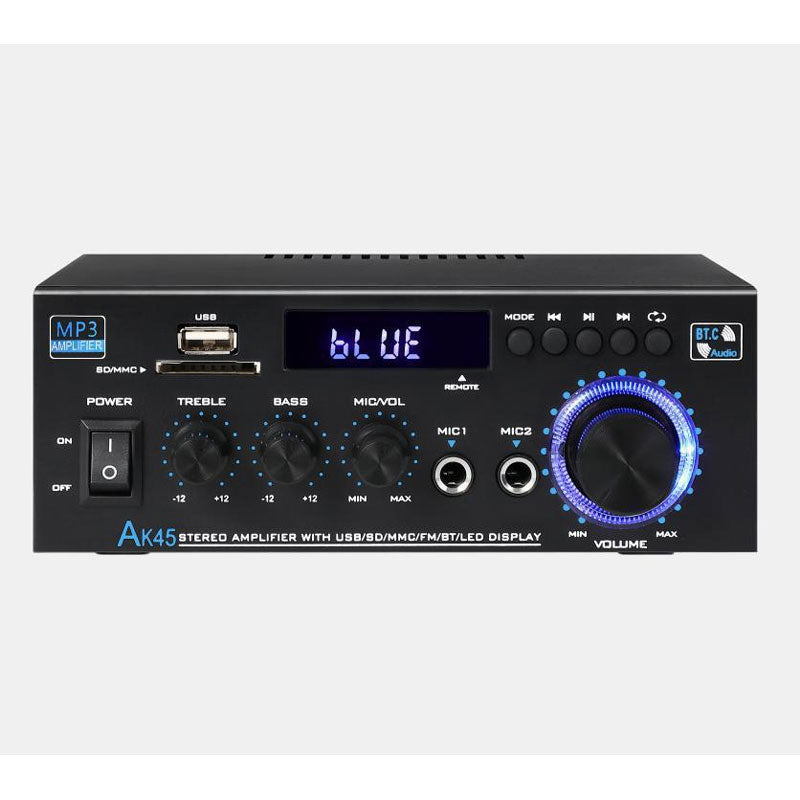 AK-45 Digital Power Amplifier Bluetooth 5.0 40W-50W x2 2-Channel HiFi Stereo Amplifier for USB SD Card